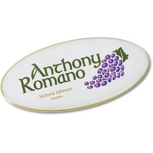 Personalized Name Badge - 1-1/2" x 3" - Oval Main Image