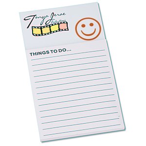 Bic Business Card Magnet with Notepad - Smiley Face Main Image