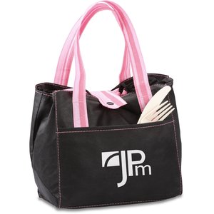 Striped Drawstring Lunch Bag Main Image