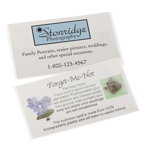 Compostable Business Card with Seeds - Forget Me Not Main Image