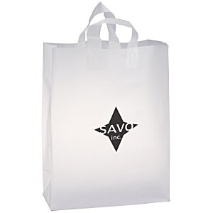 Soft-Loop Frosted Clear Shopper - 17" x 13" Main Image