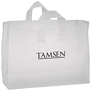 Soft-Loop Frosted Clear Shopper - 12" x 16" Main Image