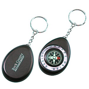 Oval Compass Keychain Main Image