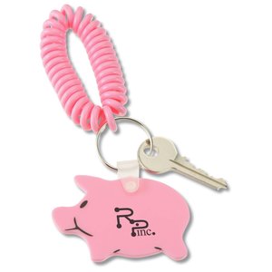 Pig Key Fob with Coil - Closeout Main Image