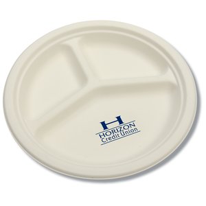 Compostable Compartment-Style Paper Plate Main Image