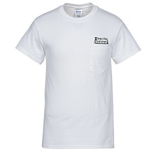 Gildan 6 oz. Ultra Cotton Pocket T-Shirt - Screen - White Main Image
