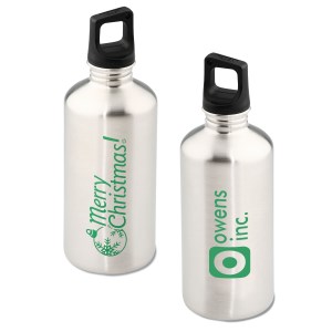 h2go Stainless Bottle - 20 oz. - Merry Christmas - Silver Main Image