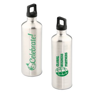 h2go Stainless Bottle - 24 oz. - Celebrate - Silver Main Image