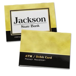 ATM/Debit Card Pocket Register - Executive Gold/Black Main Image