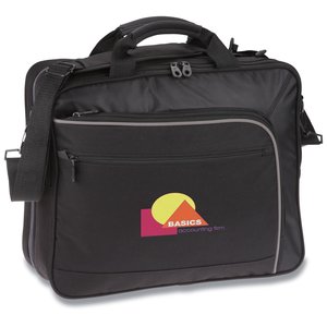 Life in Motion Primary TSA Laptop Brief Bag - Embroidered Main Image
