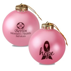 Breast Cancer Awareness Ornament - Ribbon with Hope Main Image