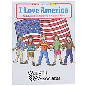 I Love America Coloring Book Main Image