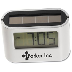 Oval Solar Alarm Clock - Closeout Main Image