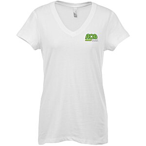 Bella+Canvas V-Neck Jersey T-Shirt - Ladies' - Embroidered Main Image