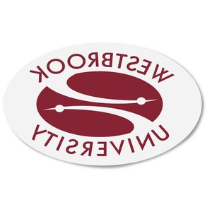 Value Sticker - Oval - 2-1/2" x 4" - Adh on Front - Clear Main Image