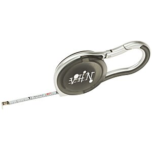 6' Silver Accent Carabiner Tape Measure Main Image