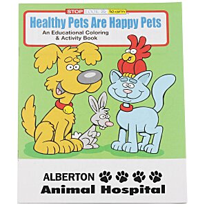 Healthy Pets Are Happy Pets Coloring Book Main Image