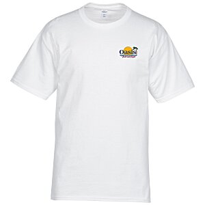 Hanes Authentic T-Shirt - Embroidered - White Main Image