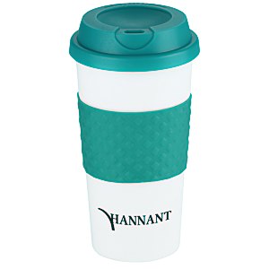 Color Banded Classic Coffee Cup - 16 oz. - 24 hr Main Image