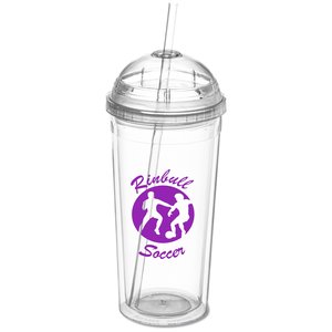 Arch Acrylic Tumbler w/Straw - Clear - 24 oz. Main Image