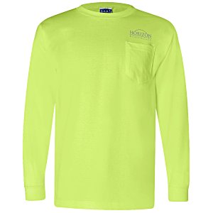 Bayside LS Pocket T-Shirt - Colors Main Image