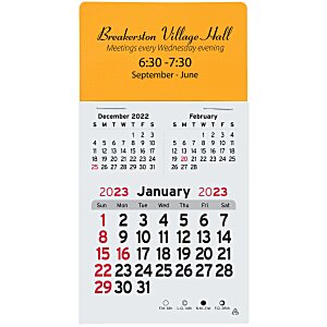 Peel-N-Stick Calendar - Rectangle - 3 Month Main Image