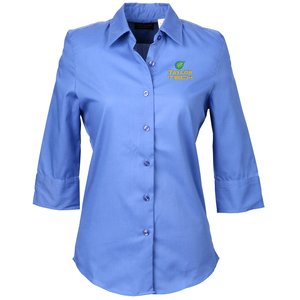 Soft Collar 3/4 Sleeve Poplin Shirt - Ladies' Main Image