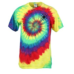 Tie-Dyed Multicolor Spiral -T-Shirt - Screen Main Image