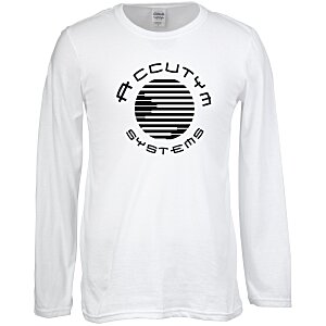Gildan Softstyle LS T-Shirt - Men's - White - Screen Main Image