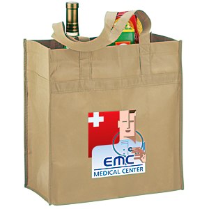 Polypropylene Reusable Grocery Bag - 14" x 13" - Full Color Main Image