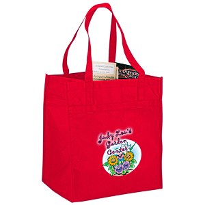 Polypropylene Reusable Grocery Bag - 15" x 13" - Full Color Main Image