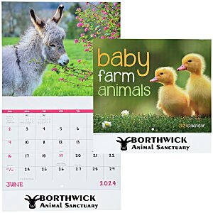 Baby Farm Animals Calendar - Stapled Main Image