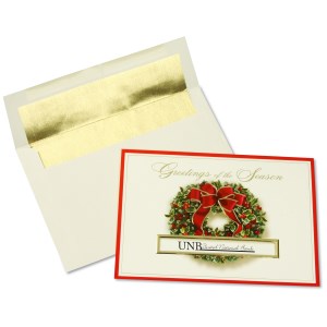 Die-Cut Wreath Greeting Card Main Image