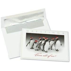 Dressed Up Penguins Greeting Card Main Image