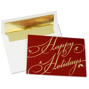 Golden Holiday Greeting Card Main Image