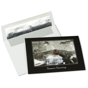 Snowfall at Night Greeting Card Main Image