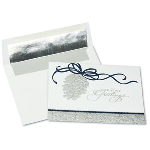 Silver Pinecone Greeting Card Main Image