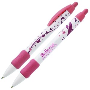 Widebody Pen with Grip - Pink Ribbon Main Image