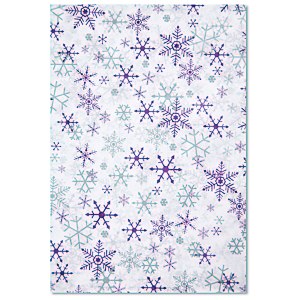 Tissue Paper - Silver & Purple Snowflakes Main Image