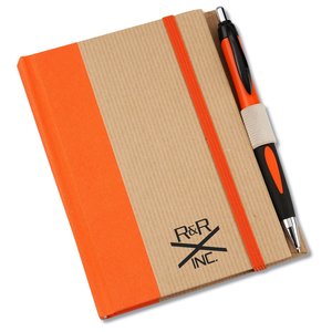 Perfect Bound Notebook w/Helix Pen - 6" x 4" - Closeout Main Image