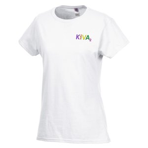 Gildan Softstyle T-Shirt - Ladies' - Embroidered - White Main Image