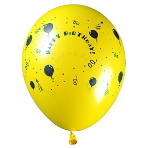 Balloon - 11" Standard Colors - Happy Birthday Main Image