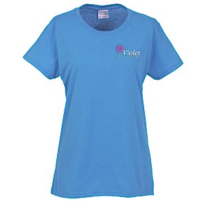 Gildan 5.3 oz. Cotton T-Shirt - Ladies' - Embroidered - Colors Main Image