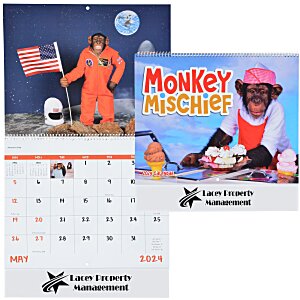 Monkey Mischief Calendar - Spiral Main Image