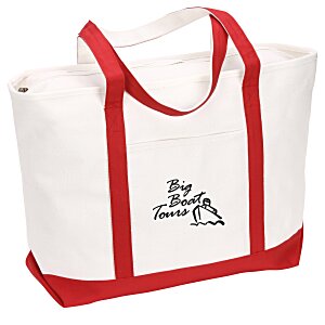 Large Heavyweight Cotton Canvas Boat Tote - Screen Main Image