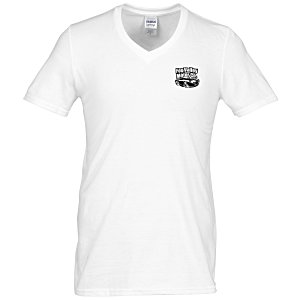 Gildan Softstyle V-Neck T-Shirt - Men's - White - Screen Main Image