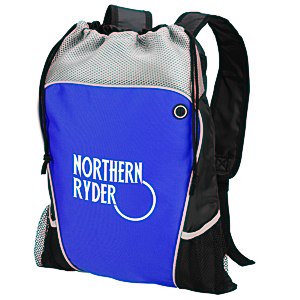 Hiker's Two-Tone Drawstring Backpack Main Image