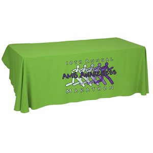 Economy Open-Back Polyester Table Throw - 8' - Heat Transfer Main Image