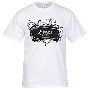 Hanes Tagless T-Shirt - Screen - White - Brushstroke Design Main Image