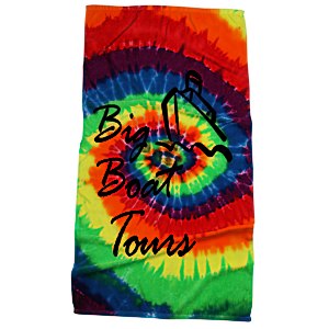 Tie-Dye Beach Towel - Swirl Main Image